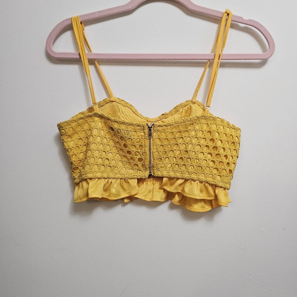 Glamaker Yellow size medium crop top - Picture 5 of 5